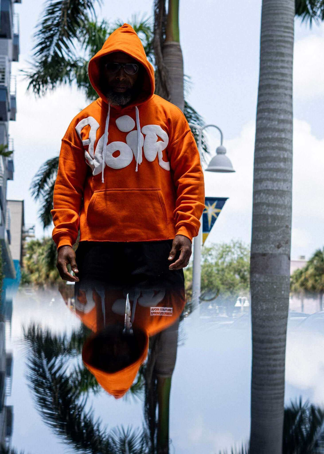 Vanguard hoodie for leaders : Built for Leaders worn by a confident individual, showcasing its bold design and premium comfort.