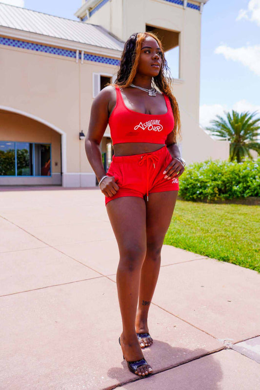 red short set