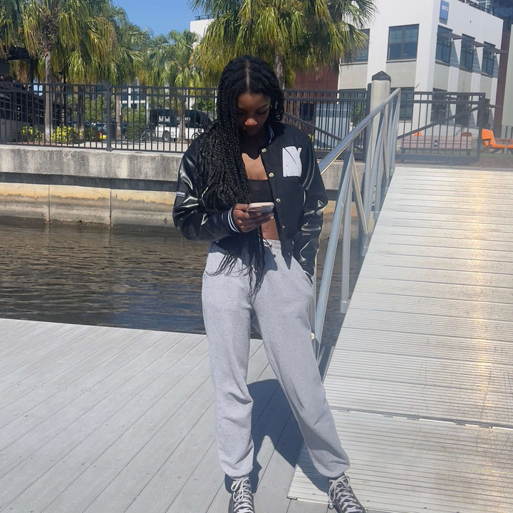 cropped varsity jackets