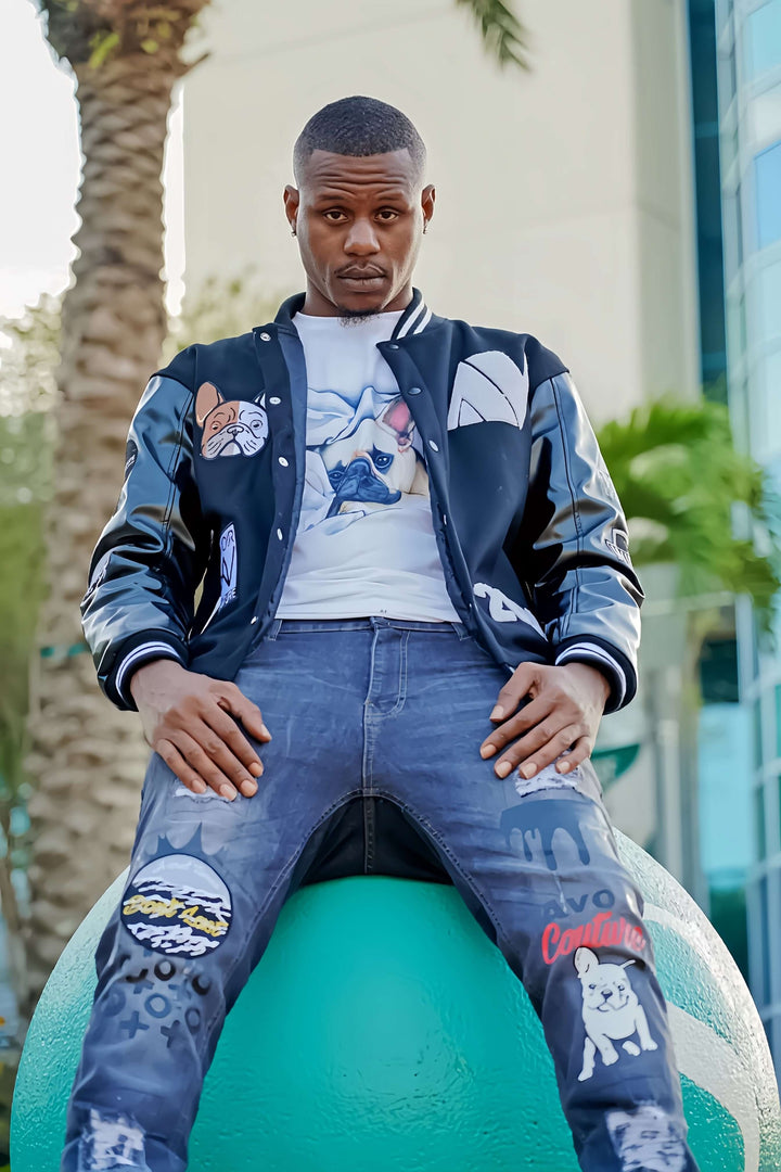 frenchie varsity jacket