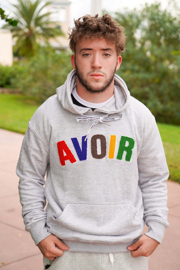 chenille logo hoodie sweatshirt