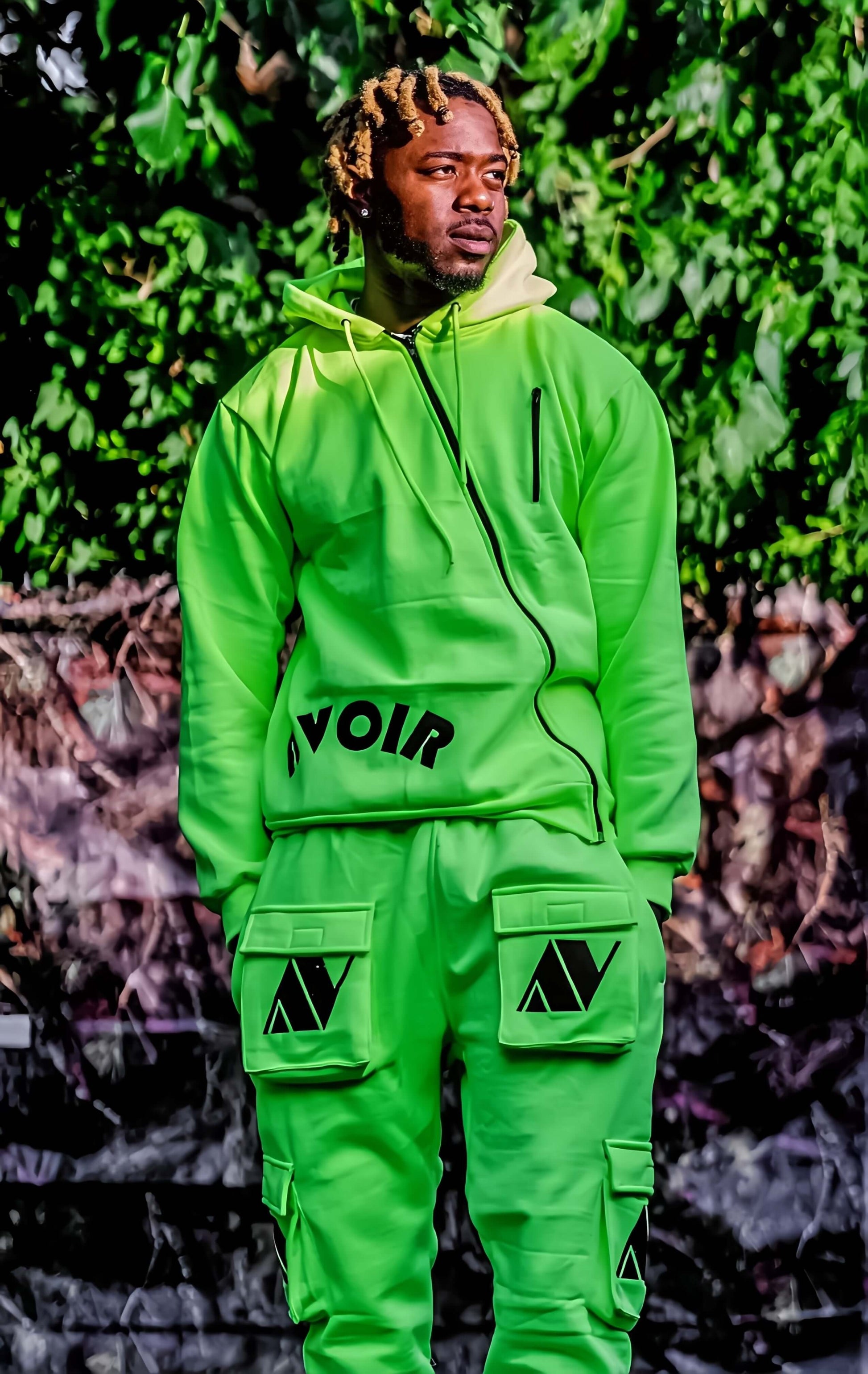 neon jogger pants set
