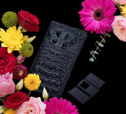 women croc money wallet