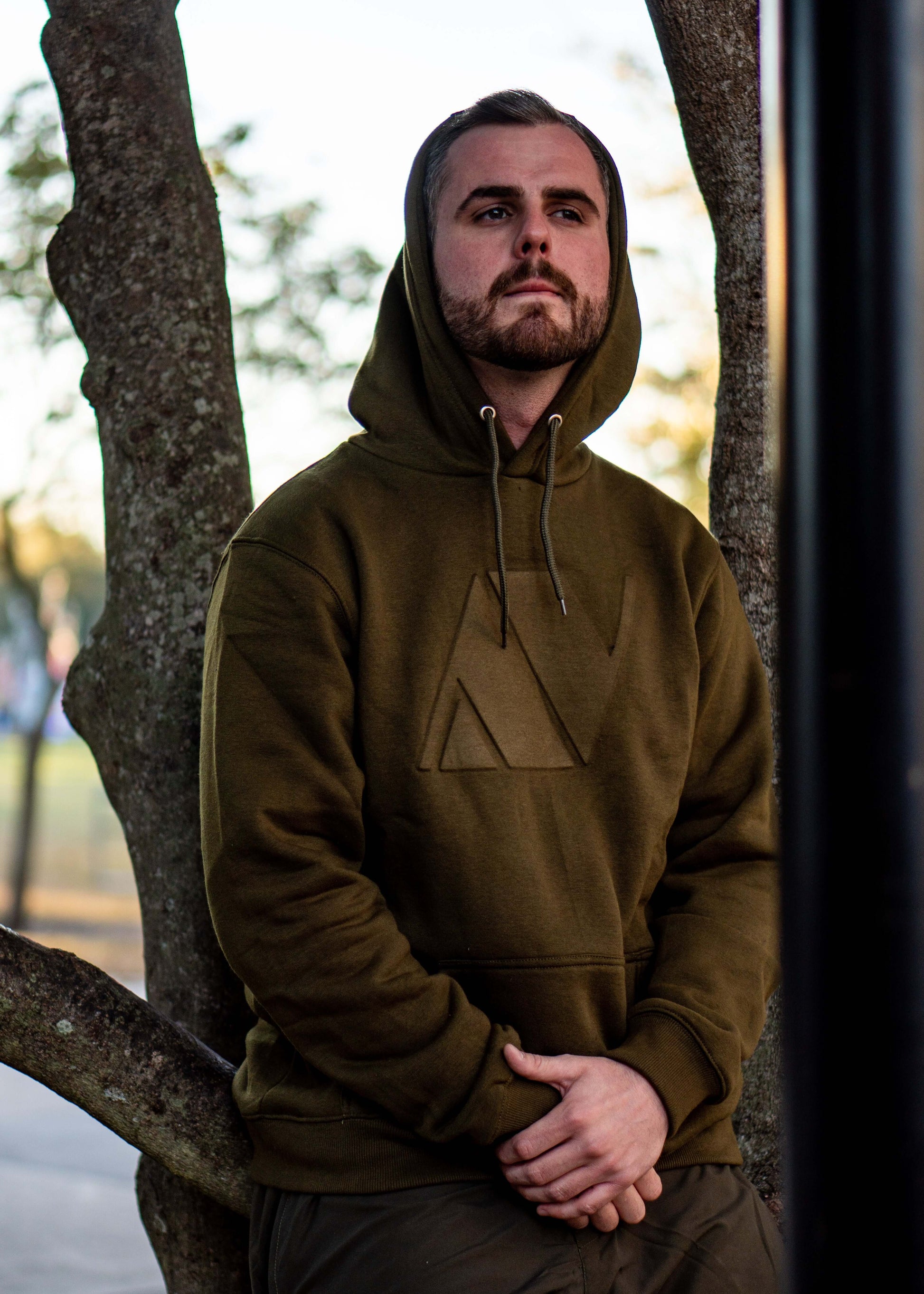 olive green embossed hoodies